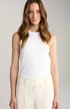 Baumwoll-Tanktop in Weiß