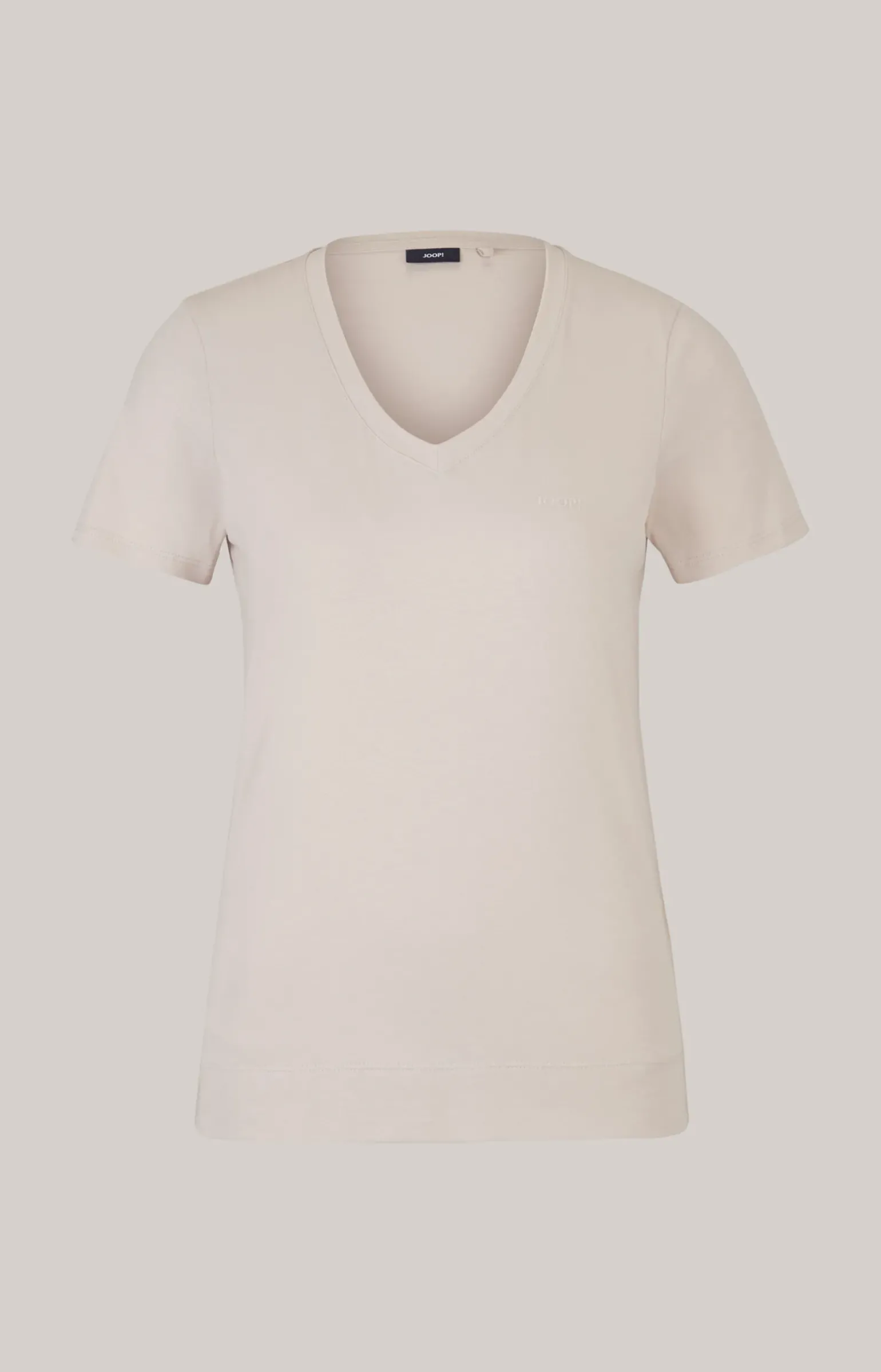 Baumwoll-T-Shirt in Beige