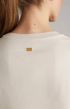 Baumwoll-T-Shirt in Beige