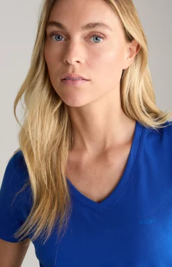 Baumwoll-T-Shirt in Blau