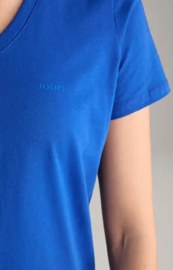 Baumwoll-T-Shirt in Blau