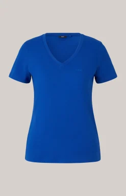 Baumwoll-T-Shirt in Blau