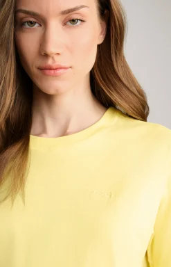 Baumwoll-T-Shirt in Gelb