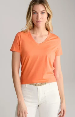 Baumwoll-T-Shirt in Orange