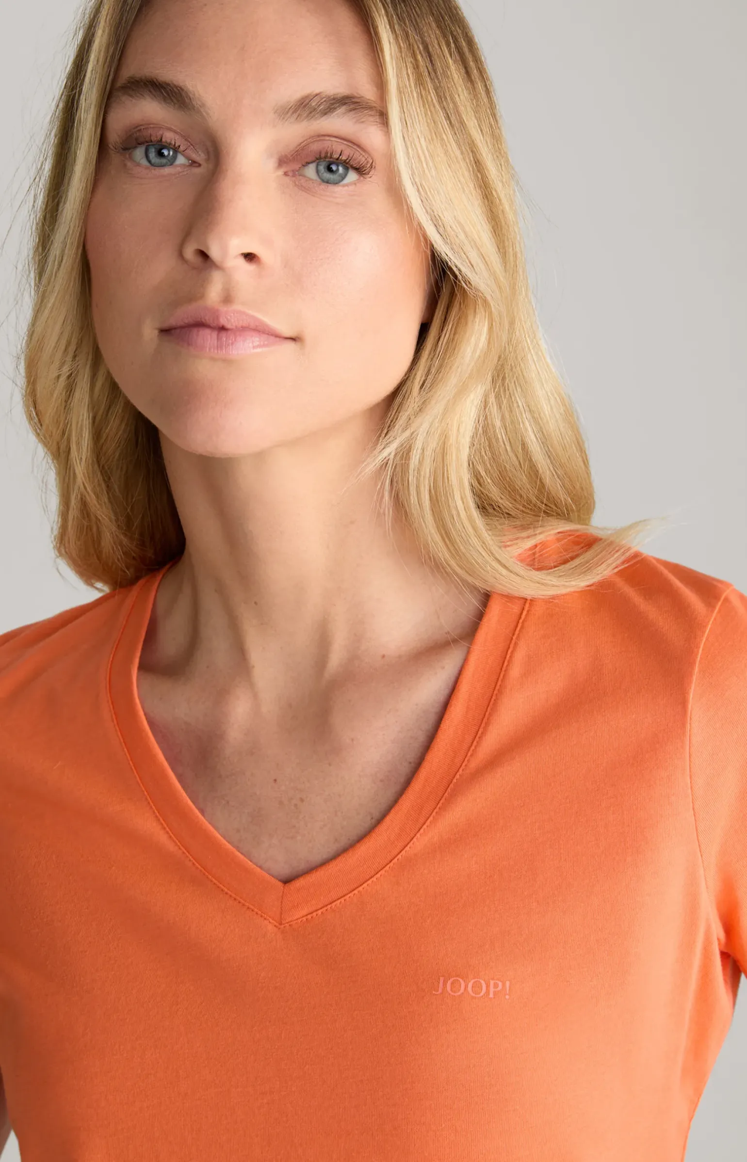 Baumwoll-T-Shirt in Orange