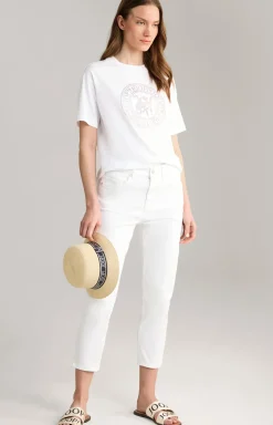 Baumwoll-T-Shirt in Weiß