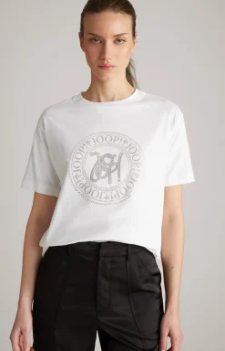 Baumwoll-T-Shirt in Weiß