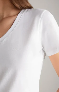 Baumwoll-T-Shirt in Weiß