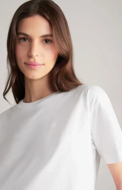 Baumwoll-T-Shirt in Weiß