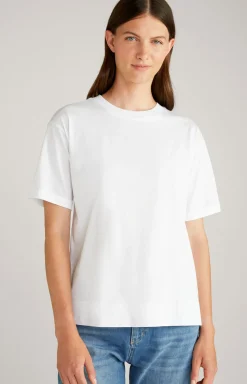Baumwoll-T-Shirt in Weiß