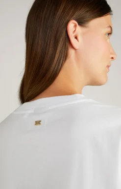 Baumwoll-T-Shirt in Weiß