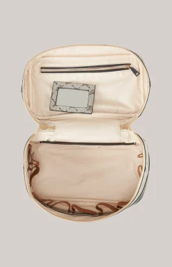 Beauty-Case Mazzolino Edition Flora in Schwarz/Offwhite