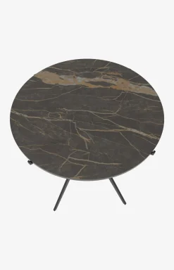 Beistelltisch JOOP! CURVES mit Marmorkeramikplatte, 45 x 47 cm in Schwarz