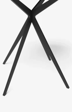 Beistelltisch JOOP! CURVES mit Marmorkeramikplatte, 45 x 47 cm in Schwarz