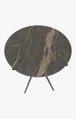 Beistelltisch JOOP! CURVES mit Marmorkeramikplatte, 45 x 52 cm in Schwarz