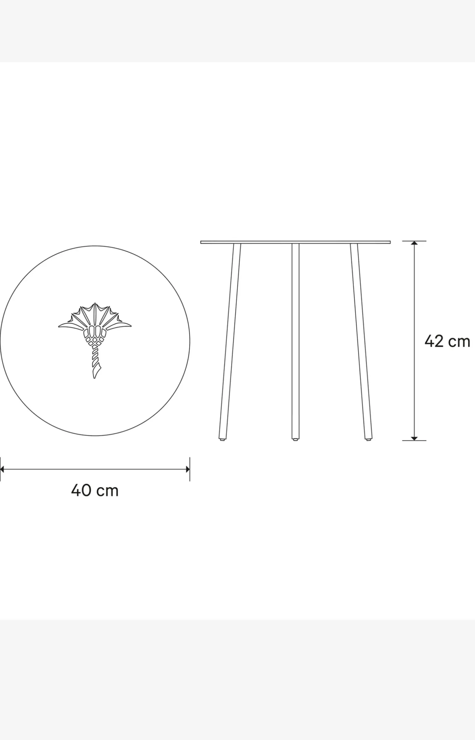 Beistelltisch JOOP! EMBOSS, 40 x 42 cm in Nachtblau