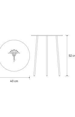 Beistelltisch JOOP! EMBOSS, 40 x 52 cm in Nachtblau