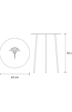 Beistelltisch JOOP! EMBOSS, 40 x 52 cm in Rauch