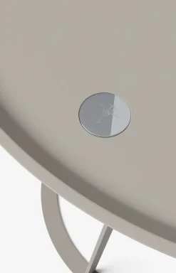 Beistelltisch JOOP! ROUND mit lackierter Holzfaserplatte, 45 x 47 cm in Taupe