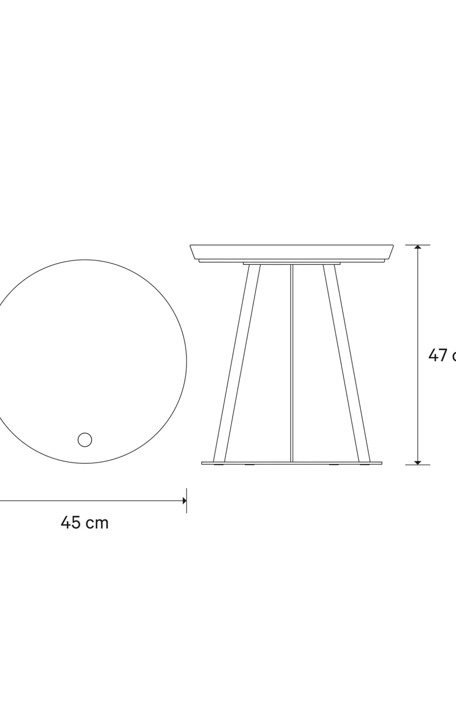 Beistelltisch JOOP! ROUND mit lackierter Holzfaserplatte, 45 x 47 cm in Taupe