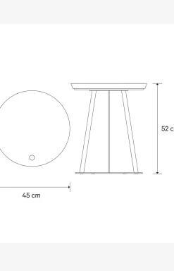Beistelltisch JOOP! ROUND mit lackierter Holzfaserplatte, 45 x 52 cm in Weiß
