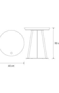 Beistelltisch JOOP! ROUND mit Raucheichenplatte, 45 x 52 cm in Anthrazit