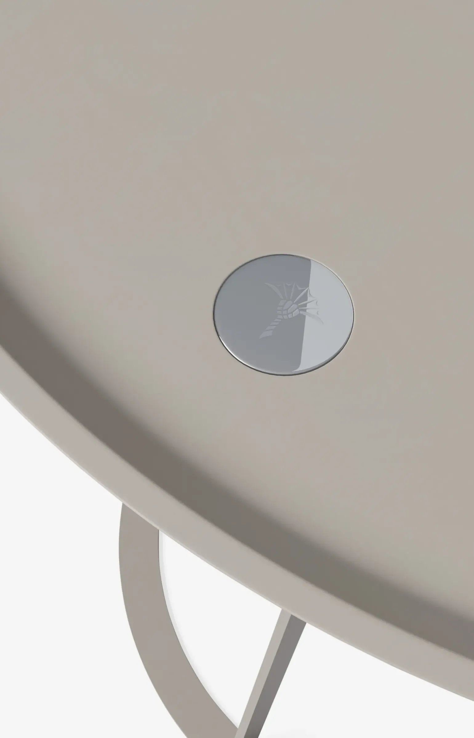 Beistelltisch JOOP! ROUND mit lackierter Holzfaserplatte, 45 x 52 cm in Taupe