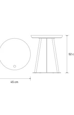 Beistelltisch JOOP! ROUND mit lackierter Holzfaserplatte, 45 x 52 cm in Taupe