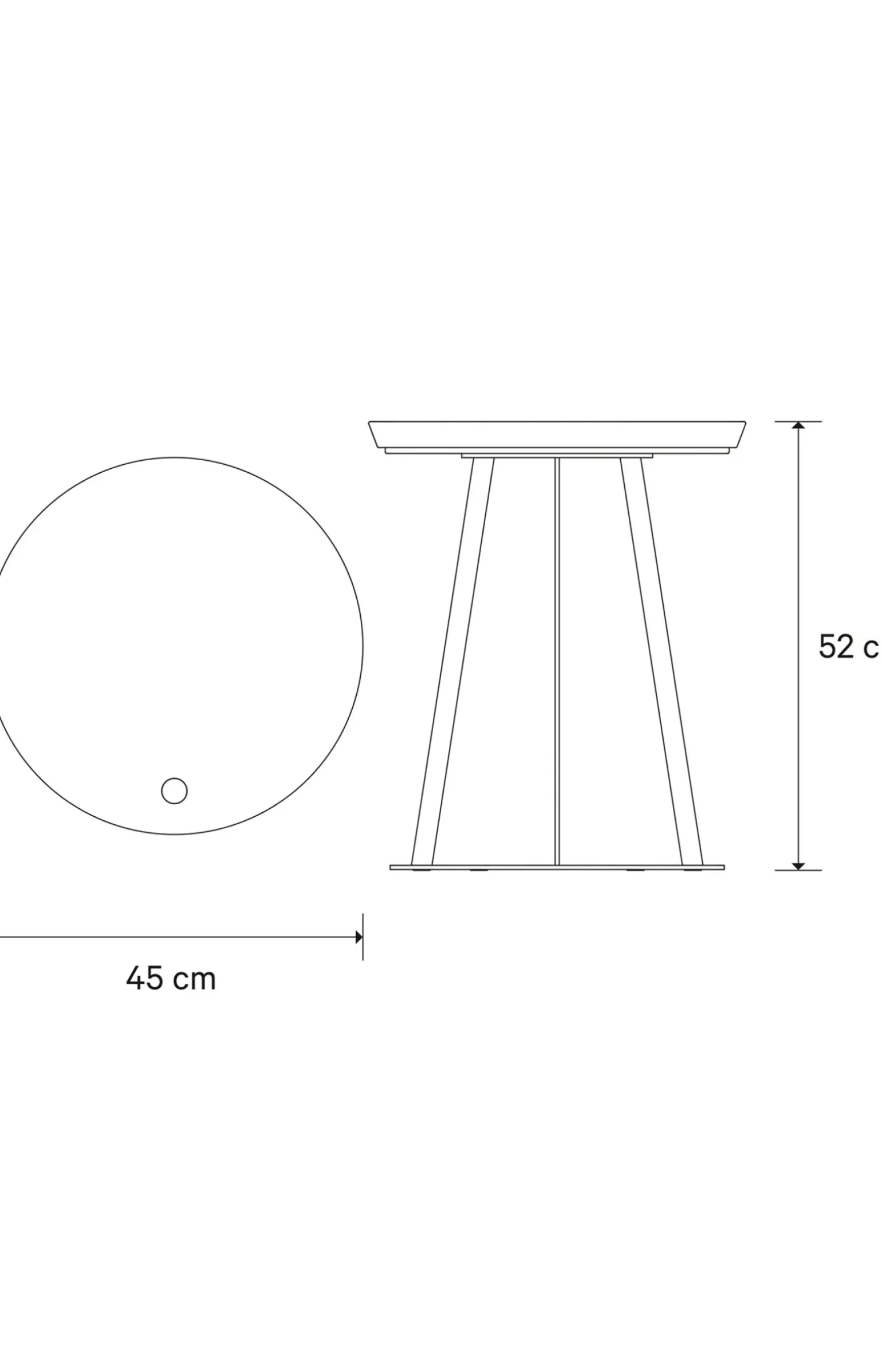 Beistelltisch JOOP! ROUND mit lackierter Holzfaserplatte, 45 x 52 cm in Taupe