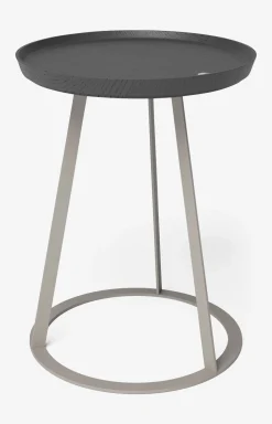 Beistelltisch JOOP! ROUND mit Raucheichenplatte, 45 x 52 cm in Taupe/Anthrazit