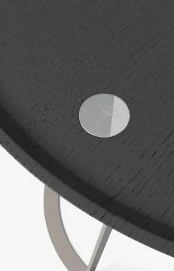 Beistelltisch JOOP! ROUND mit Raucheichenplatte, 45 x 52 cm in Taupe/Anthrazit