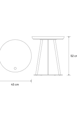 Beistelltisch JOOP! ROUND mit Raucheichenplatte, 45 x 52 cm in Taupe/Anthrazit