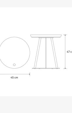 Beistelltisch JOOP! ROUND mit Raucheichenplatte, 45 x 47 cm in Taupe/Anthrazit