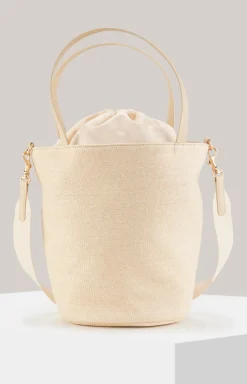 Bucket Bag Paglia Baili in Beige