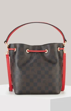 Bucket-Bag Piazza Edition Franziska in Braun/Schwarz