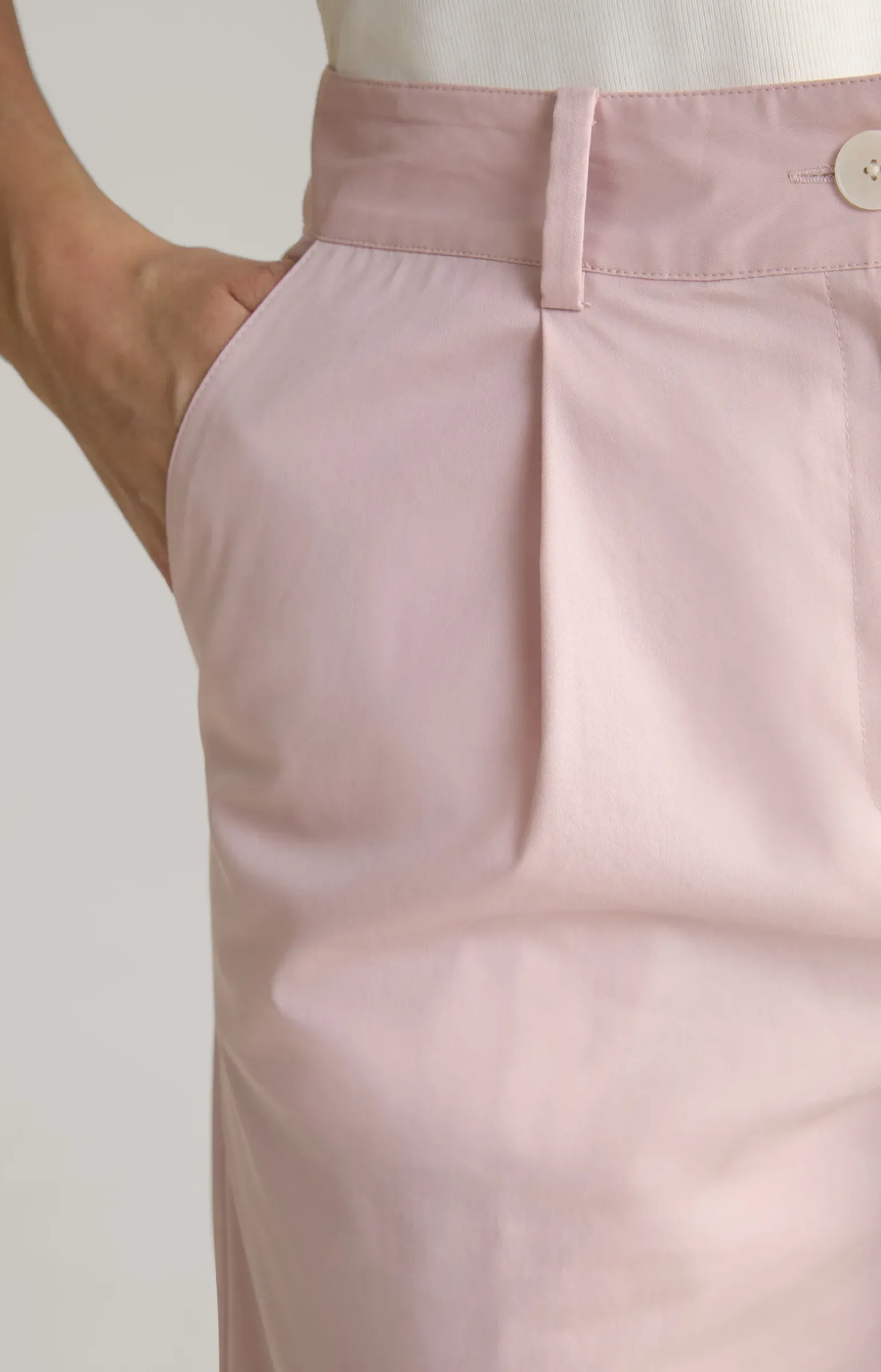 Bundfaltenhose in Altrosa