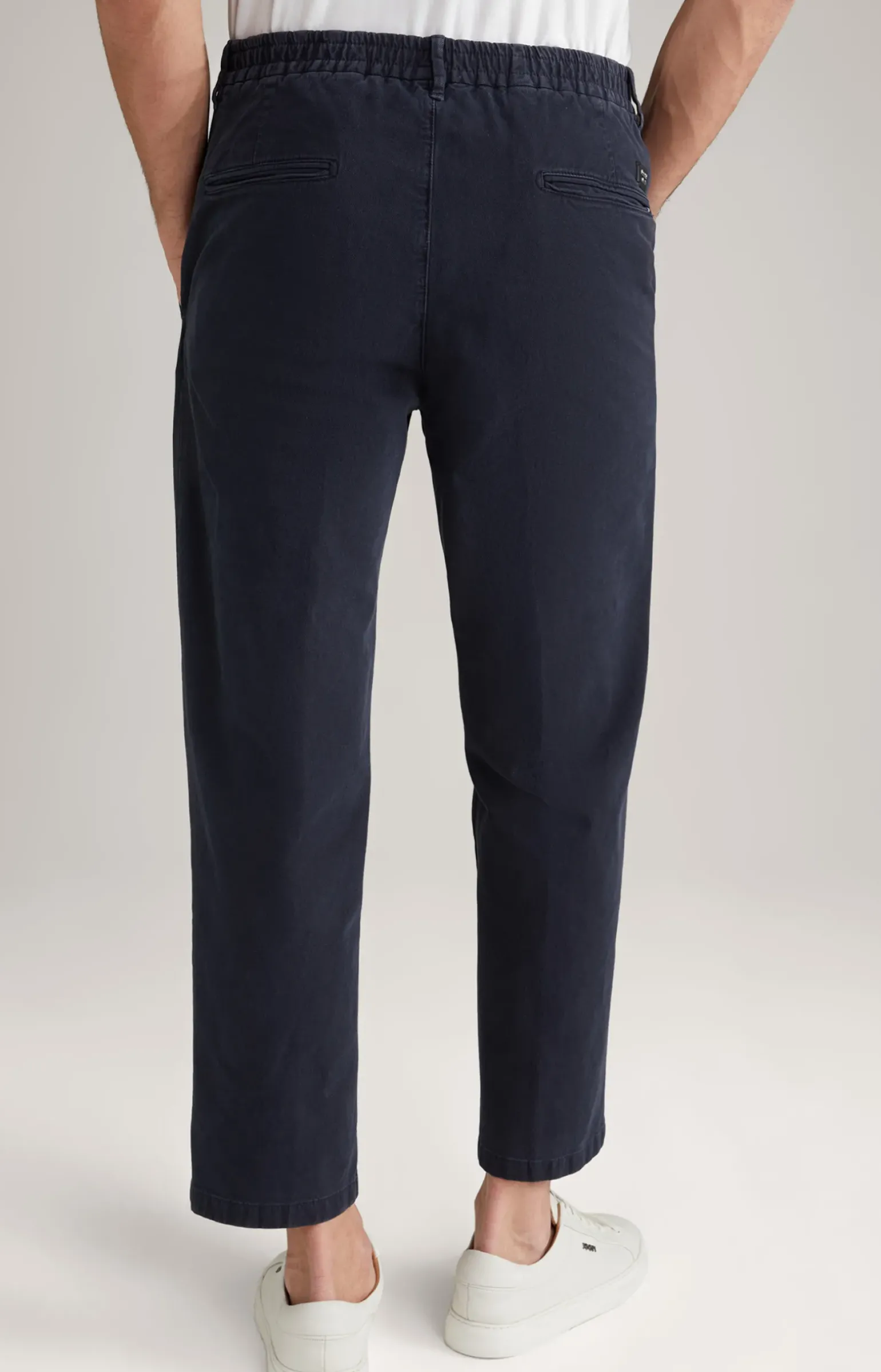 Bundfaltenhose Lead in Navy