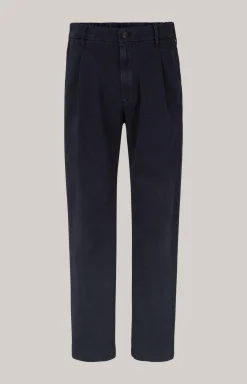 Bundfaltenhose Lead in Navy