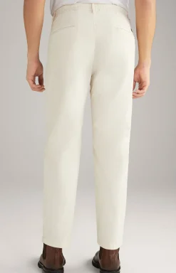 Bundfalten-Hose Lead in Weiß