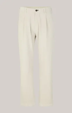 Bundfalten-Hose Lead in Weiß