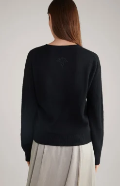 Cashmere-Strickpullover in Schwarz