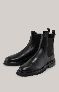 Chelsea Boots Pero Stampa Mario in Schwarz