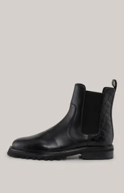 Chelsea Boots Pero Stampa Mario in Schwarz