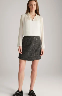 Chiffon-Bluse in Creme