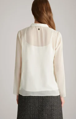 Chiffon-Bluse in Creme