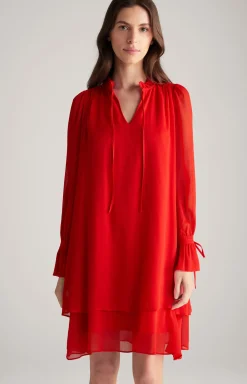 Chiffon-Kleid in Rot