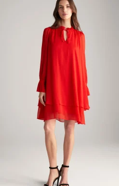 Chiffon-Kleid in Rot