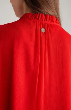 Chiffon-Kleid in Rot