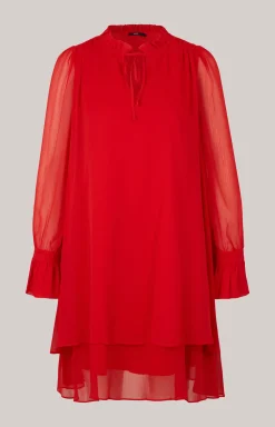 Chiffon-Kleid in Rot