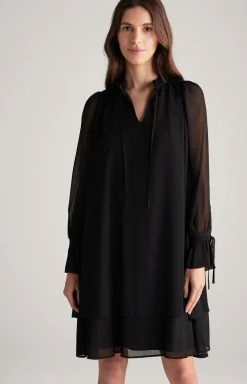 Chiffon-Kleid in Schwarz